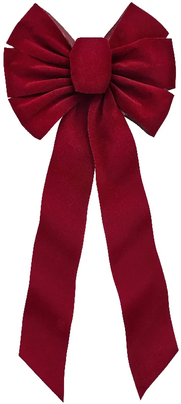 10" x 22" Burgundy 7-Loop Christmas Bow