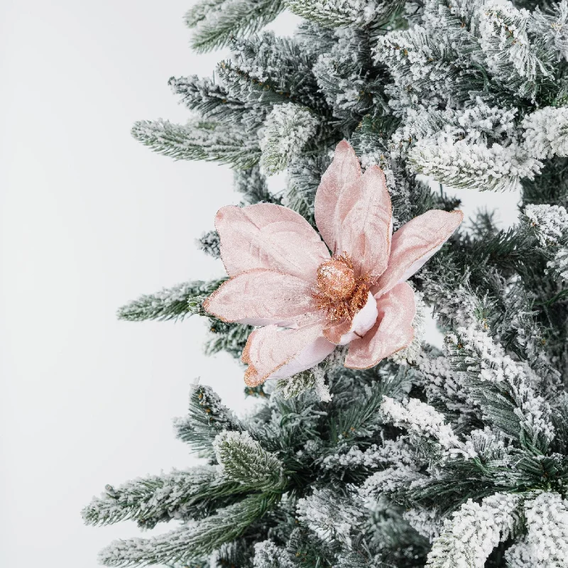 Pink Magnolia Christmas Tree Pick