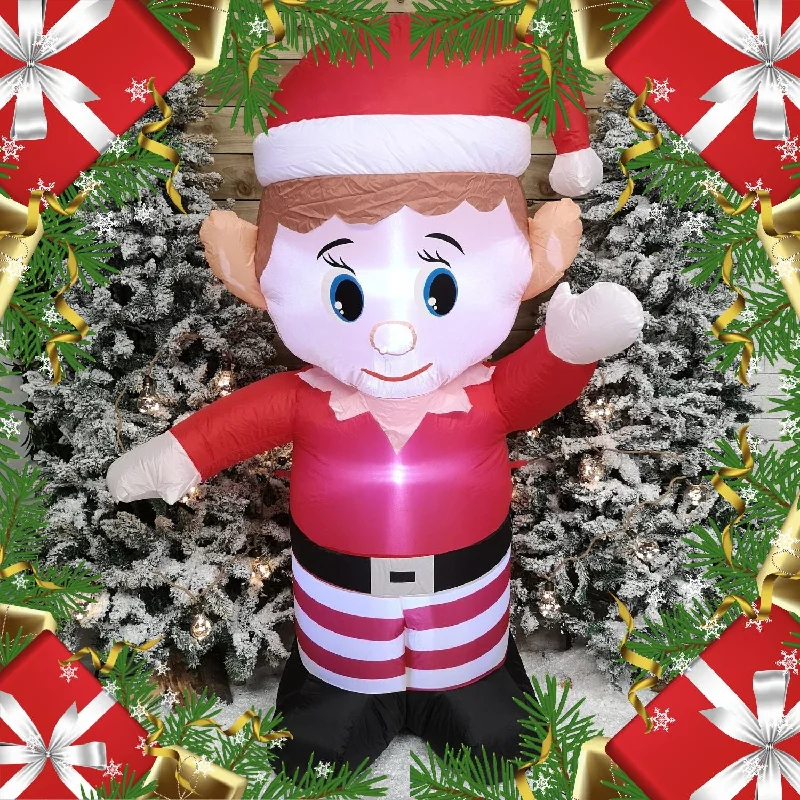 180CM Self Inflating LED Inflatable Christmas Elf Decoration