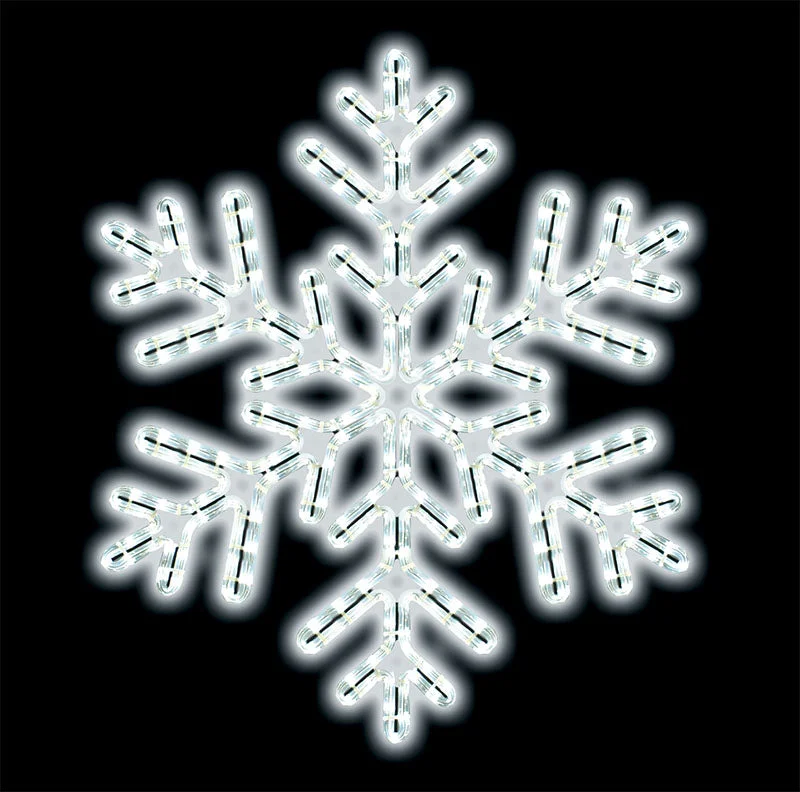 24" LED Ropelight Arctic Snowflake