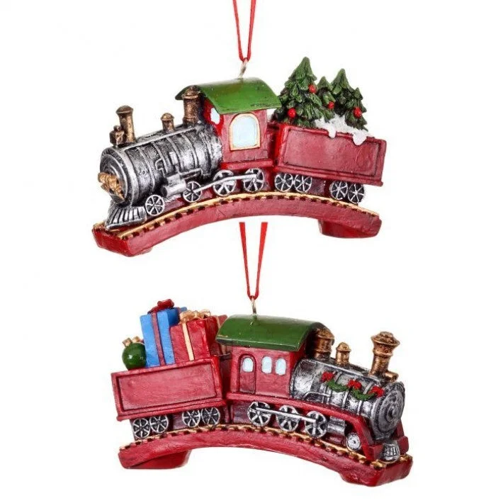 3.5" Toy Train Ornament Set Of 6