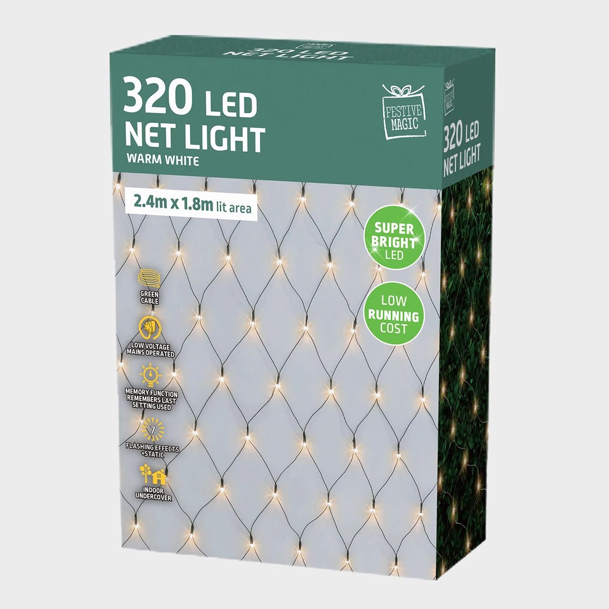 320 LED Net Lights Warm White