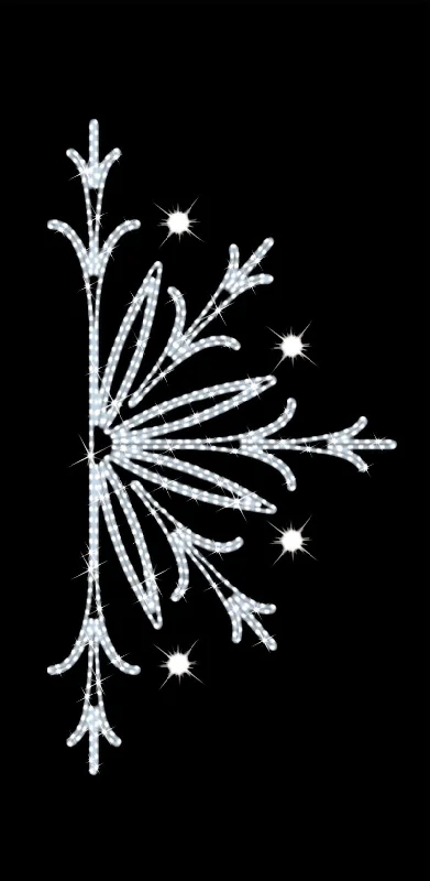 5.5' LED Lit Half Snowflake Pole Mount