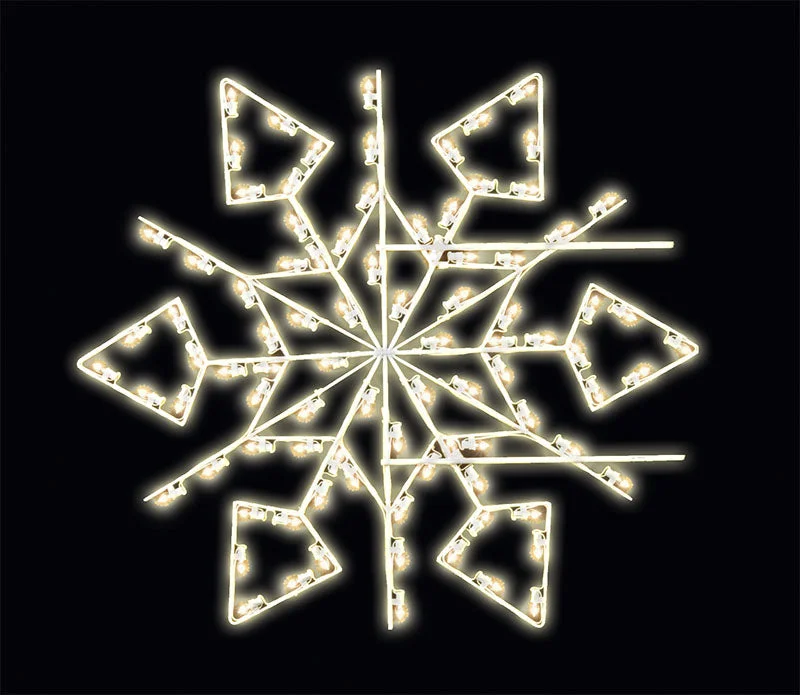 5' LED Diamond Snowflake Pole Mount