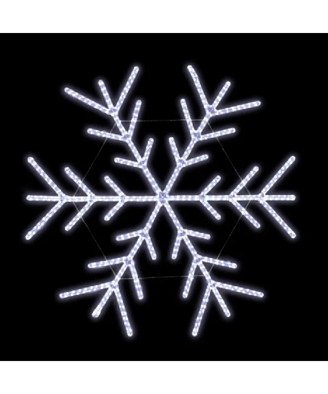 5' LED Ropelight Majestic Snowflake Pole Mount