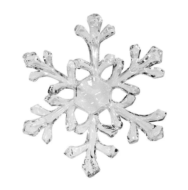 6" Clear Acrylic Snowflake Ornament (Set of 6)