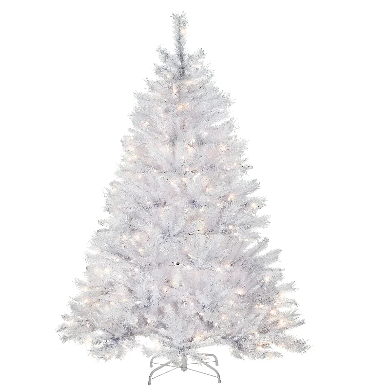 6 ft. Pre-Lit Winchester Pine White Tree with Clear Lights