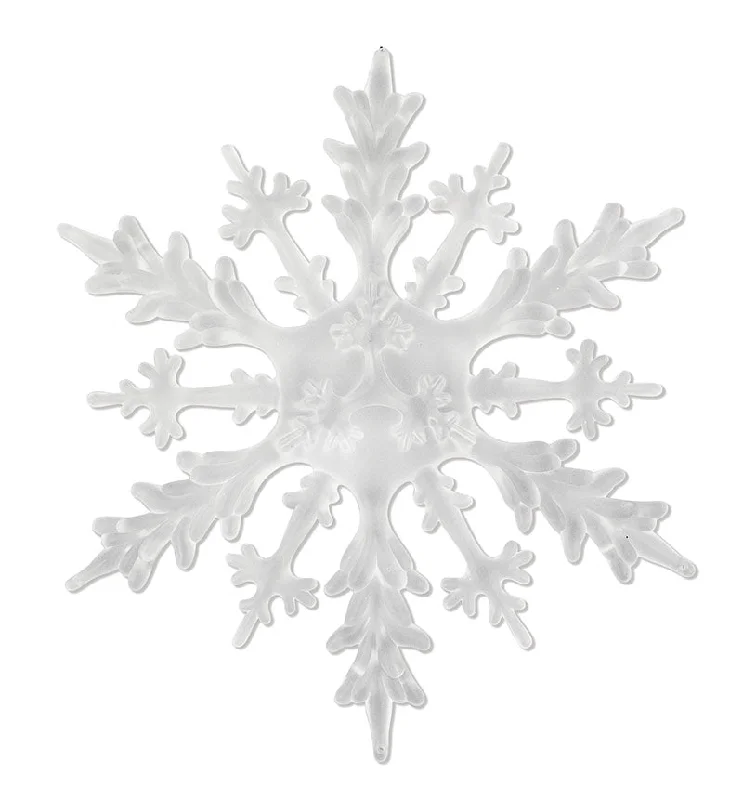 9" Snowy Acrylic Snowflake Ornament (Set of 4)