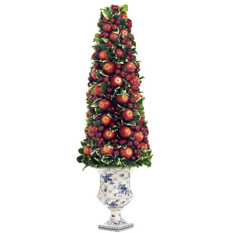 Apple and Berry Holiday Cone Arrangement