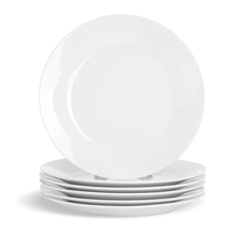 19cm White China Dessert Plates - Pack of Six - By Argon Tableware