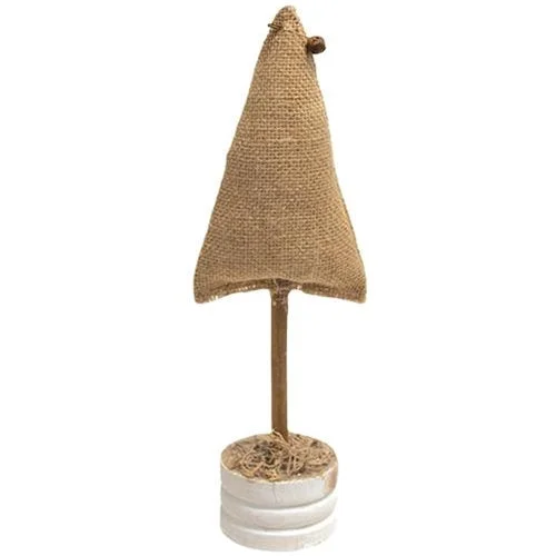 Burlap Christmas Tree on Base 12