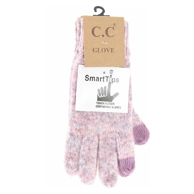 CC Beanie : Soft Ribbed Knit Glove -Texting Assorted Colors