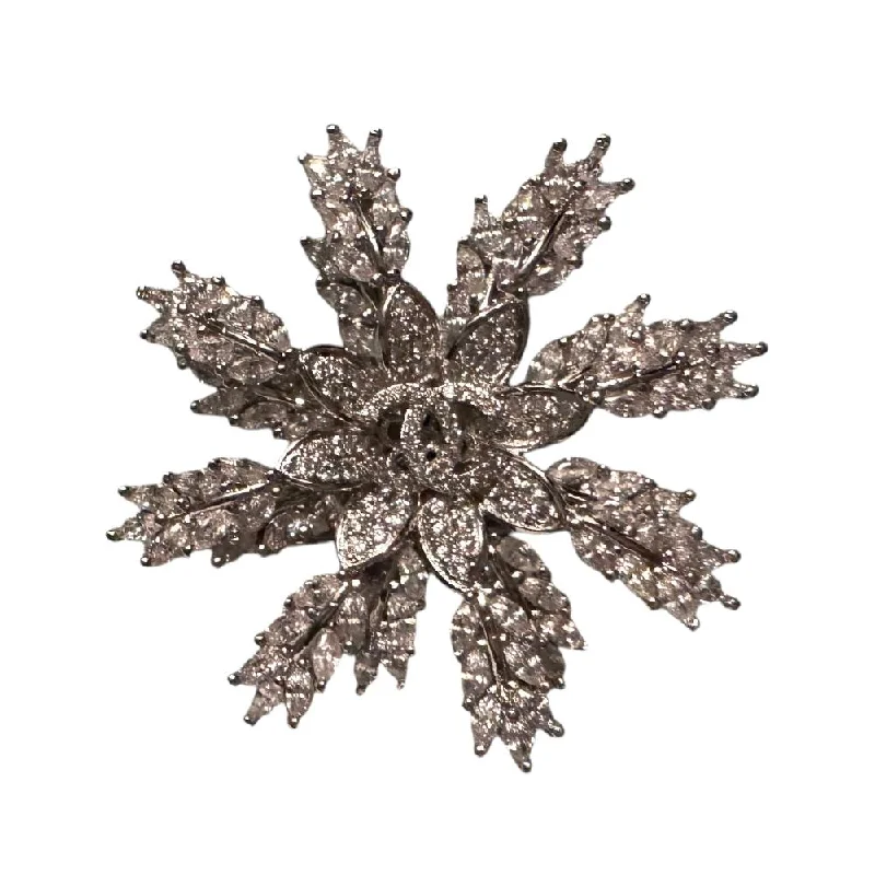 CC Diamante Snowflake Christmas Brooch