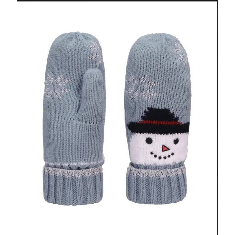 Knit Snowman Mittens - Fashion by Mirabeau