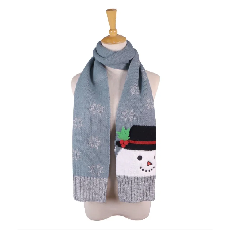 Fashion by Mirabeau - Knit Snowman Scarf