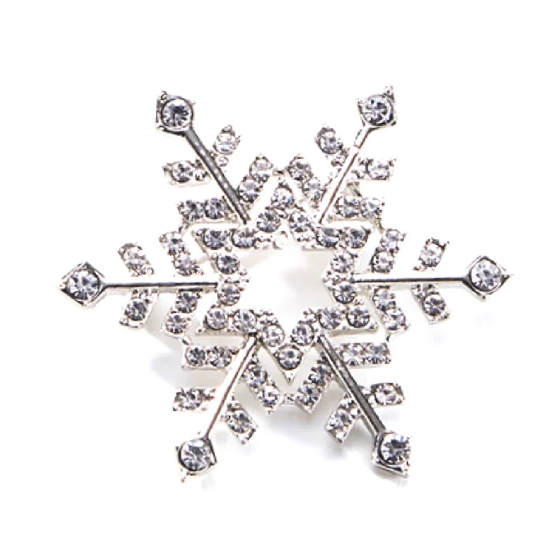 Crystal Snowflake Brooch