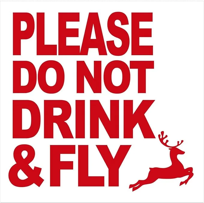 'Do Not Drink and Fly' Beverage Napkin