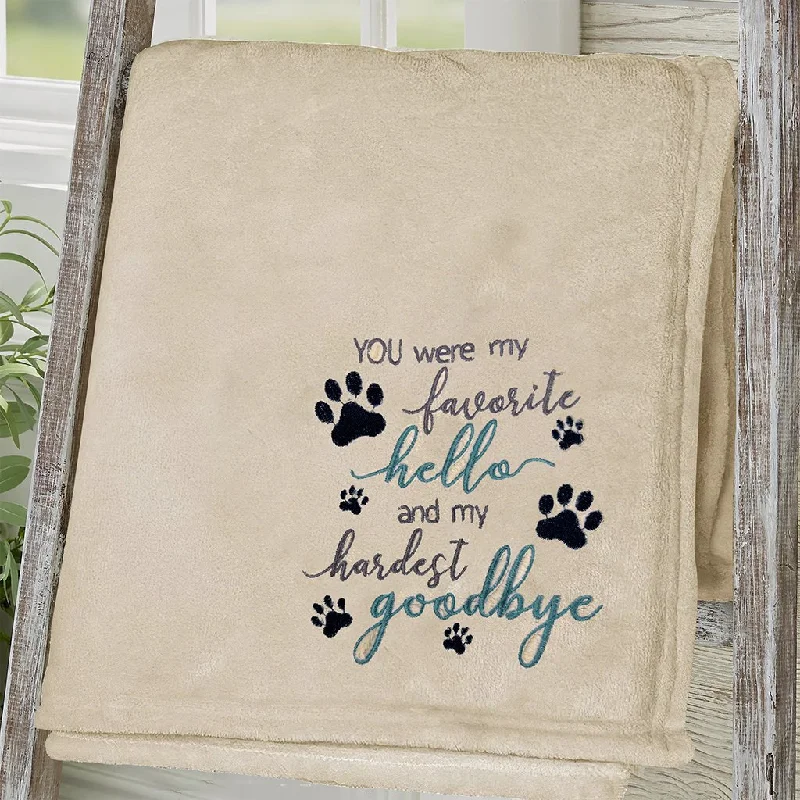 Embroidered Pet Bereavement Single Layer Blanket