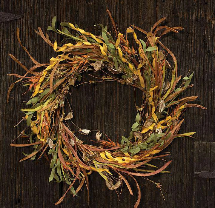 Fall Wheat & Grass Wreath, 20"