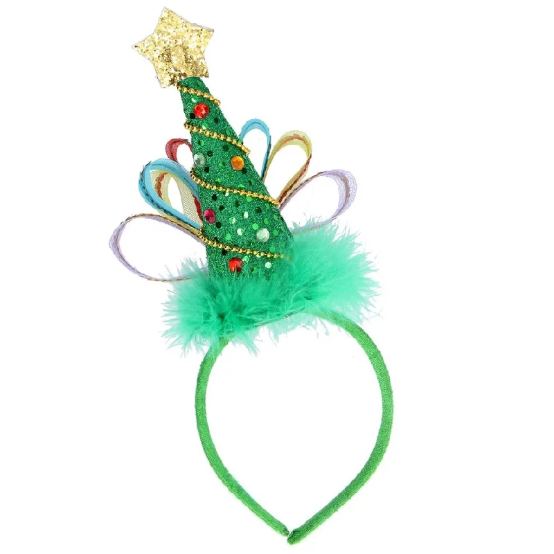 Feather Christmas Tree Headband