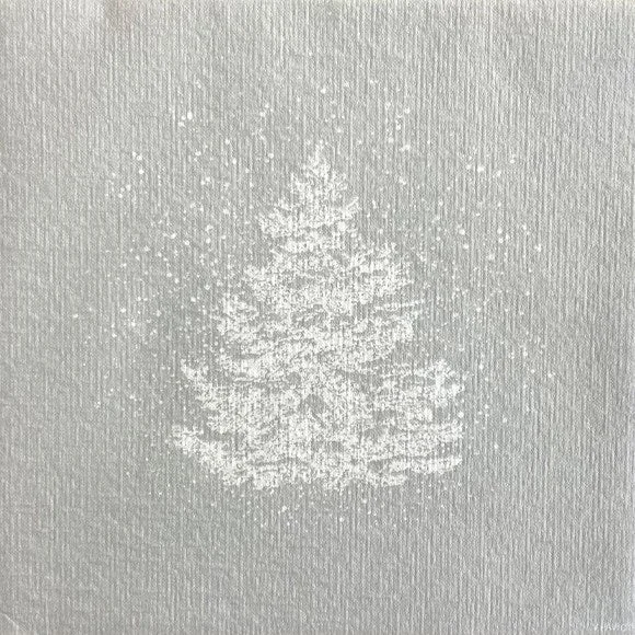 Francoise Paviot "Sapin Roi Des Forets Argent" Dinner Napkin