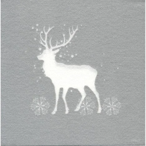 Francoise Paviot "Stag" Silver Cocktail Napkin