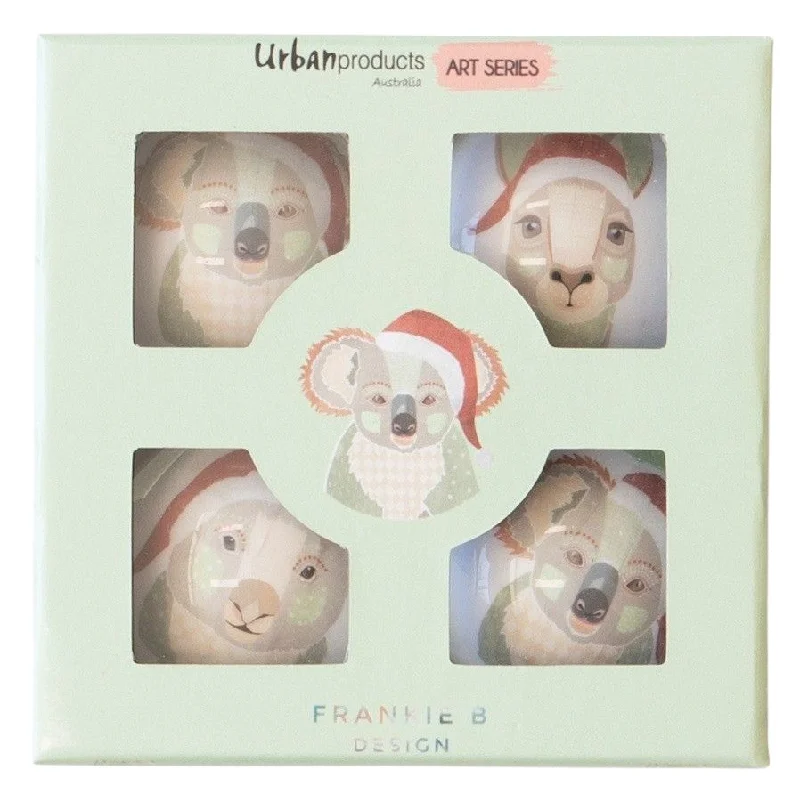 Frankie B Christmas <br> 4 Bauble Gift Box <br> Aus Animals