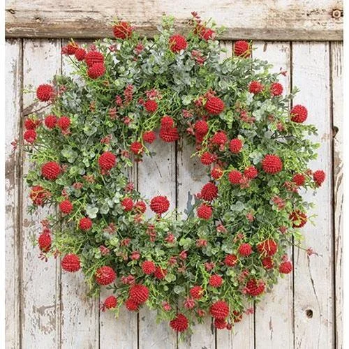 Garden Bliss Wreath, Red