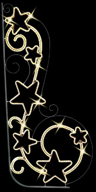 8' 7" Star Scroll LED Lit Pole Mount