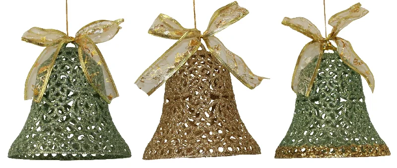 Glitter Filigree Bell Ornament