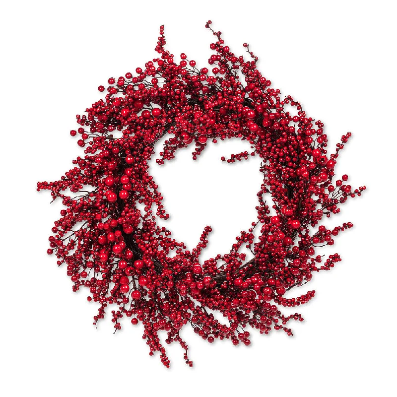 Glossy Red Berry Wreath