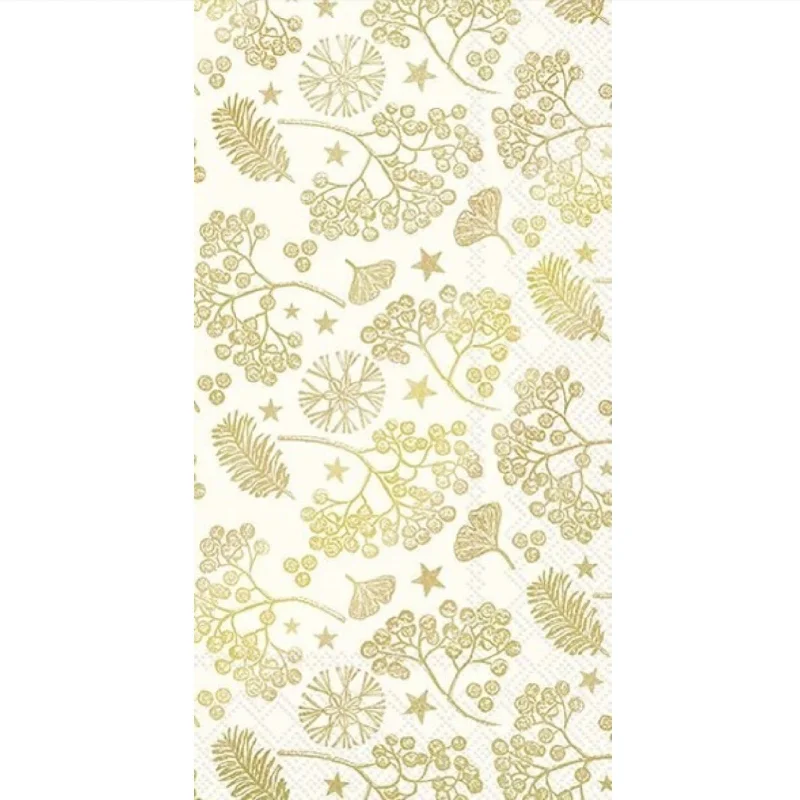 Gold Winter Branches Paper Napkin - Buffet Guest