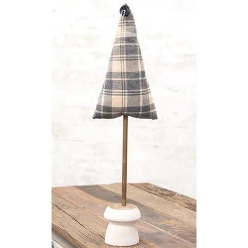 Gray Plaid Fabric Tree 20