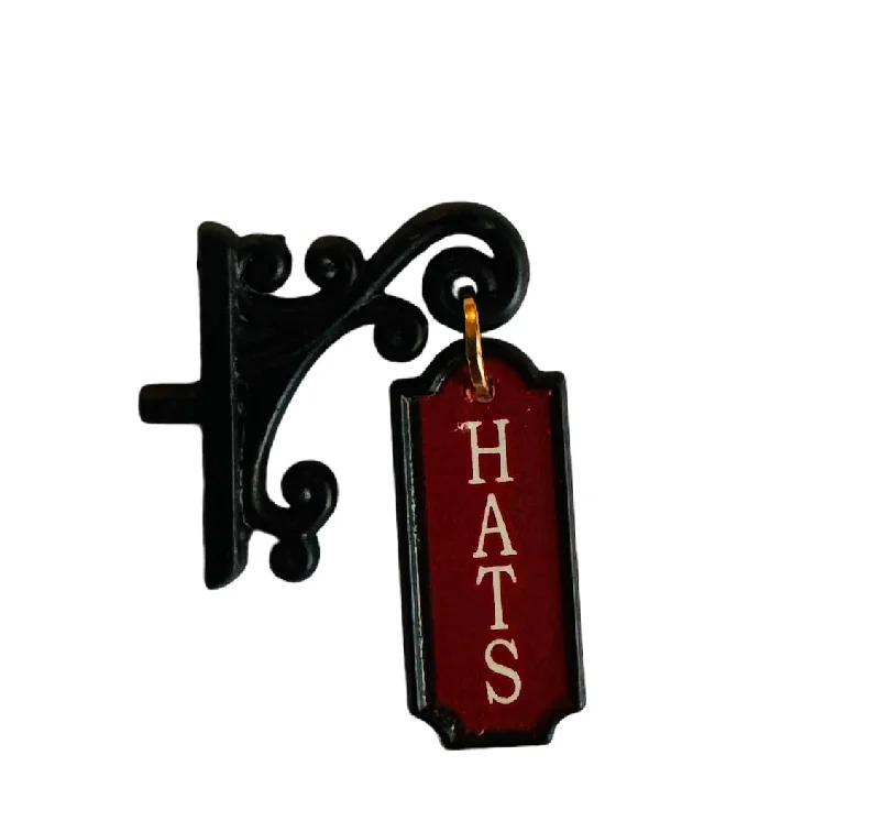 Hanging "Hats" Sign