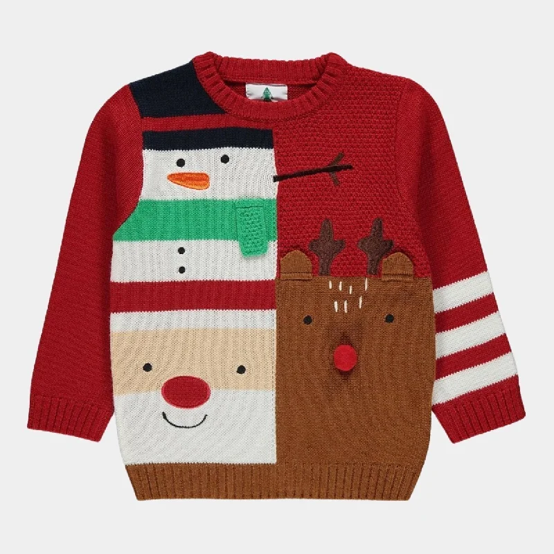 Kids Christmas Patchwork Jumper