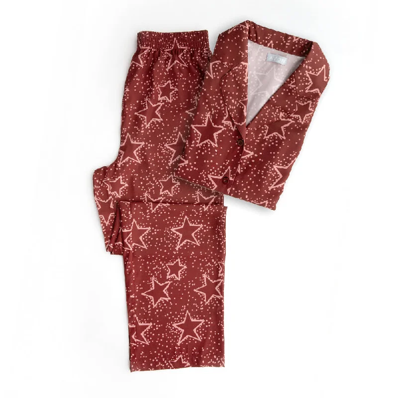 Ladies Satin Button-Down PJ