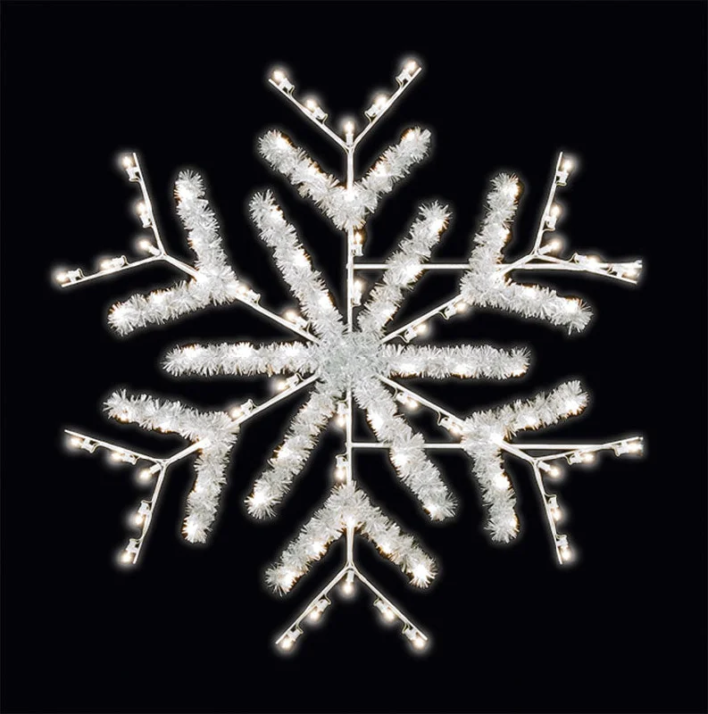 LED Deluxe Forked Snowflake Pole Mount