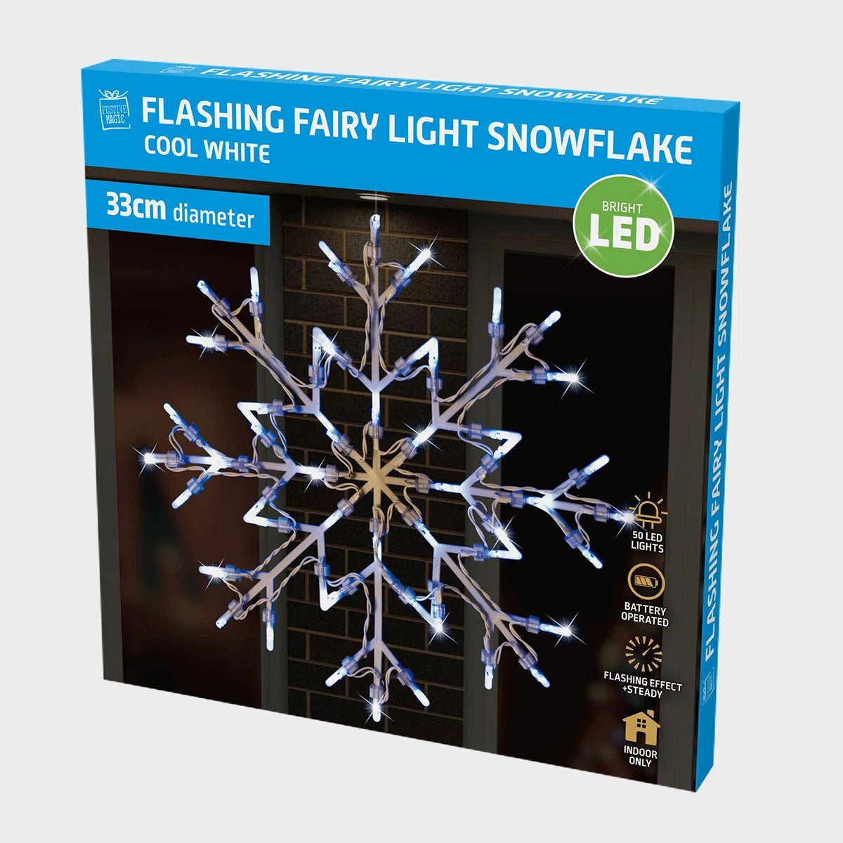 LED Snowflake Silhouette Light White