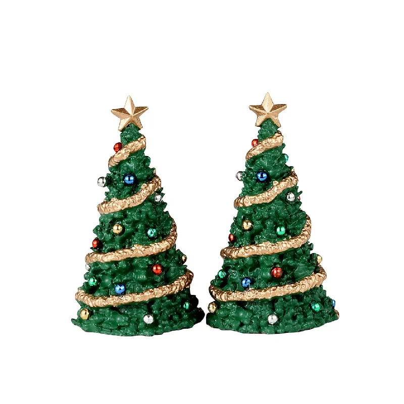 Lemax Accessory <br> Classic Christmas Tree, Set of 2