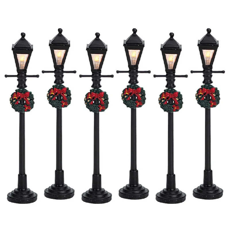 Lighted Accessories <br>  Gas Lantern Street Lamp, Set of 6