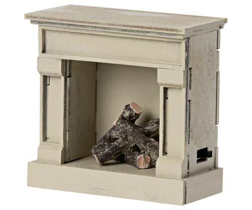 Furniture For Mouse - Fireplace - Off White