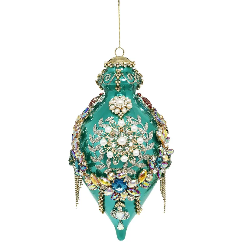 Mark Roberts Pre-Order 2024 <br> Hanging Ornament <br> King's Jewels Peacock Finial (21cm)