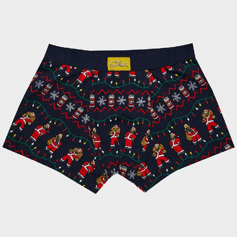 Mens Christmas Simpson Character Boxer