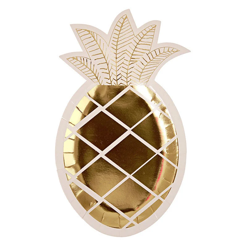 Meri Meri  Gold Pineapple Plate