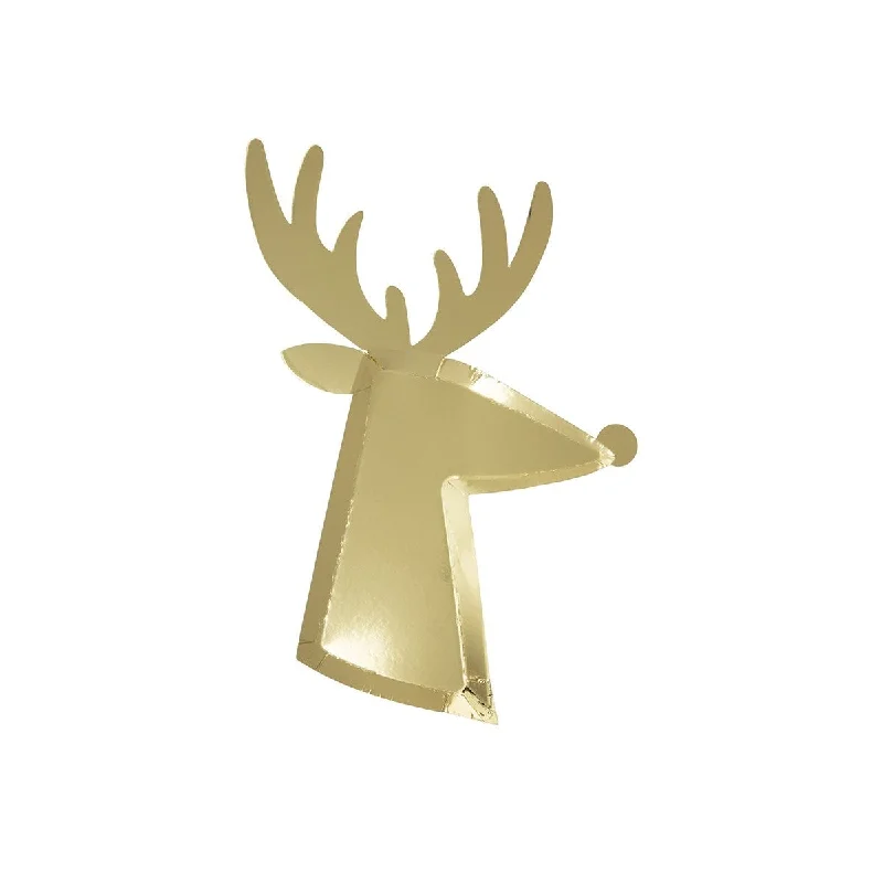 Meri Meri Gold Reindeer Paper Plates