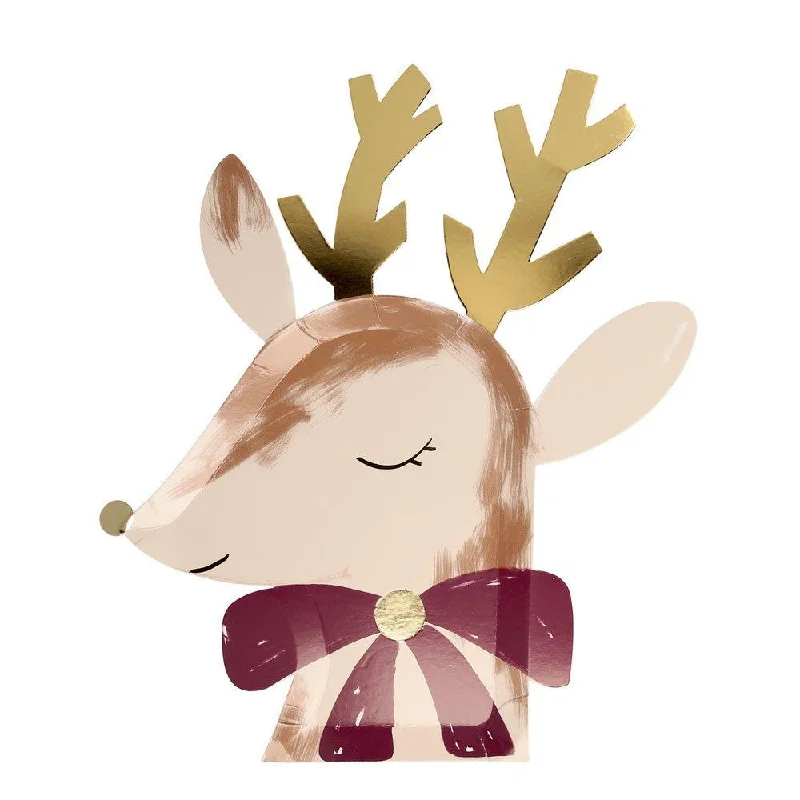 Meri Meri Reindeer With Bow Paper Plates