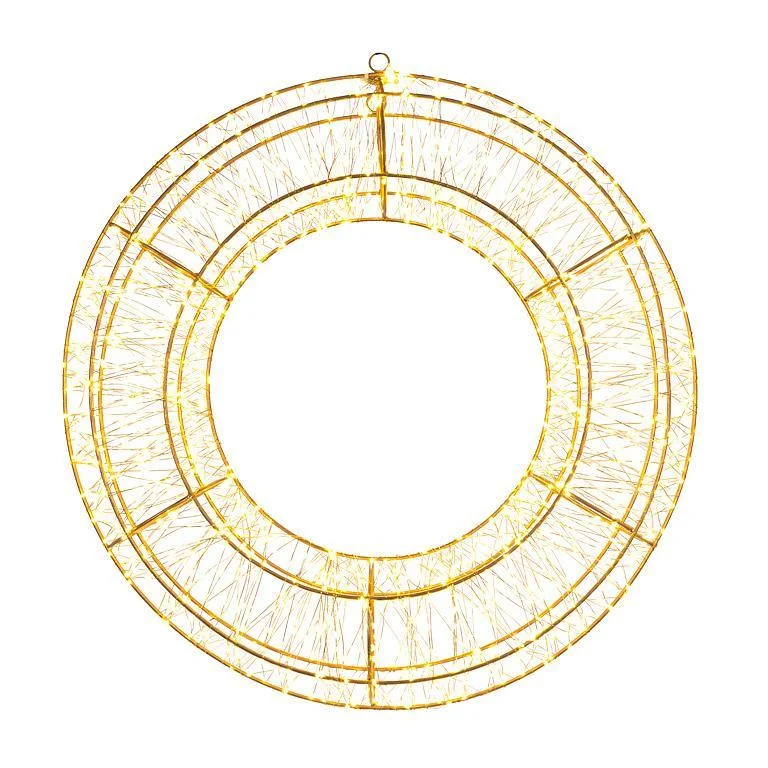 Micro LED Gold Wreath - Medium