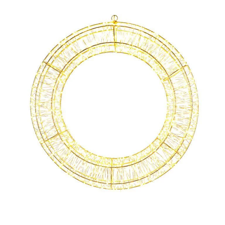 Micro LED Gold Wreath - Small