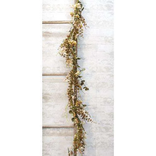 Mixed Cream Fall Floral Garland 40"