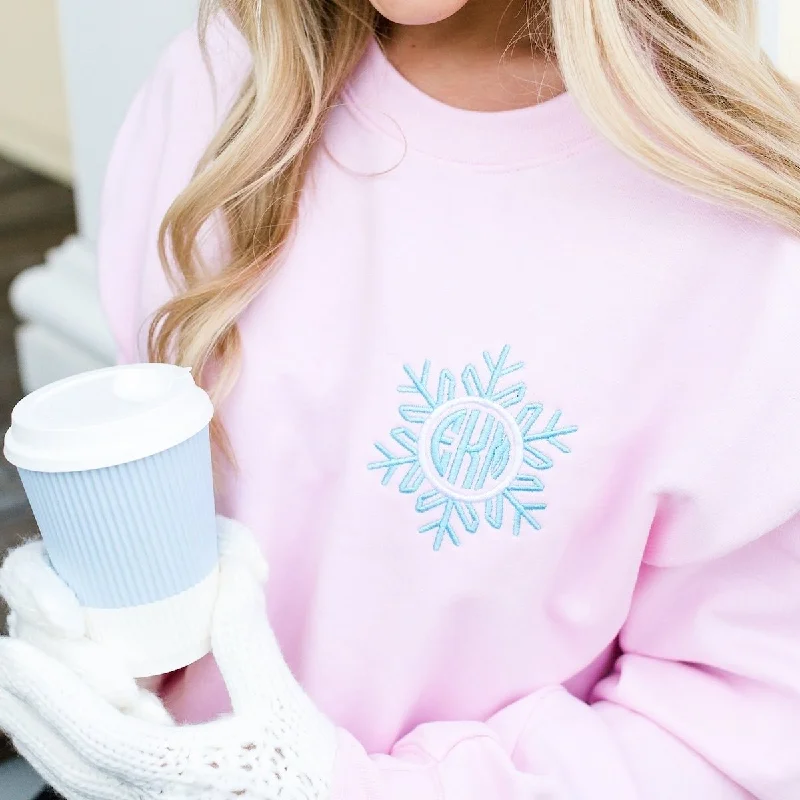 Monogrammed Snowflake Crewneck Sweatshirt